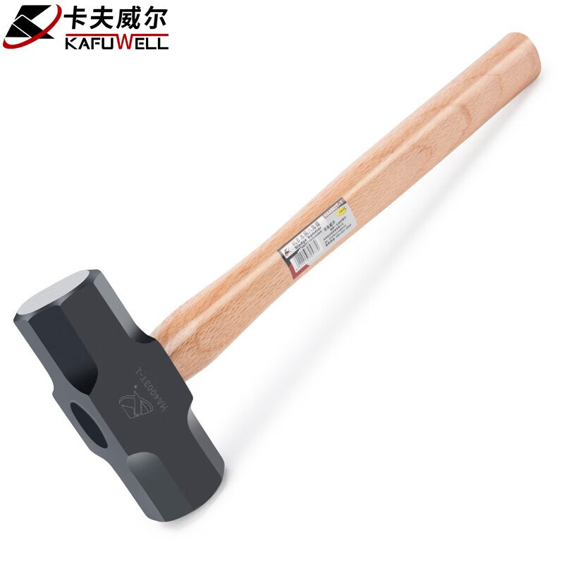 卡夫威尔 青冈木手柄八角锤 大铁锤铁匠锤 砸墙锤子 铁榔头 八角锤3磅（1.35
