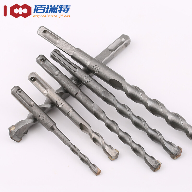 佰瑞特 冲击钻钻头6mm8mm 方柄圆柄四坑穿墙钻水泥混凝土墙壁开口开孔电锤转头