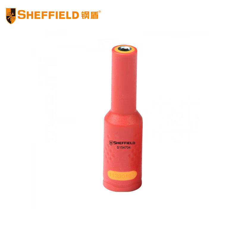 钢盾SHEFFIELD S154710 1/4英寸系列注塑型双色绝缘六角长套筒1