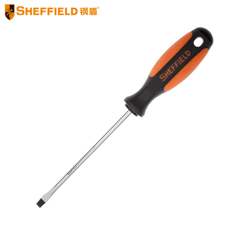 钢盾 SHEFFIELD S056108 双色柄一字螺丝刀 5x125mm 平行