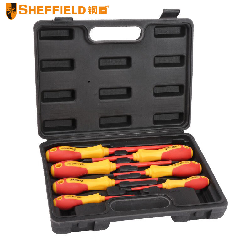 钢盾  SHEFFIELD S057002 7件套双色绝缘螺丝批组套电工VDE绝