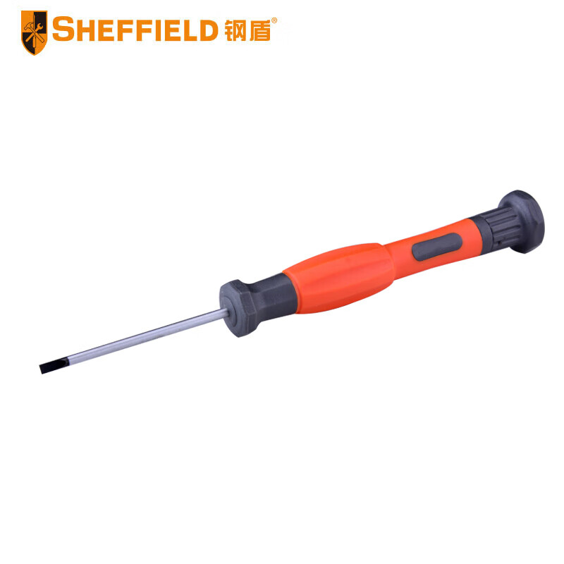 钢盾 SHEFFIELD S037105 双色柄一字精密螺丝刀2.5x50mm